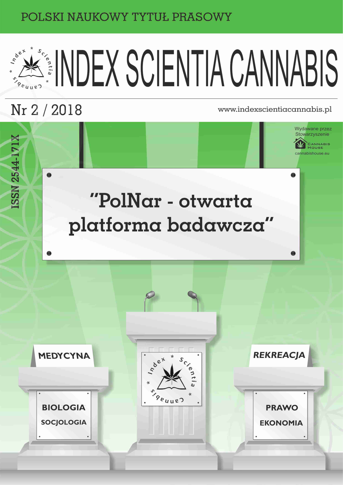 Okładka dla wydania nr 2 magazynu Index Scientia Cannabis