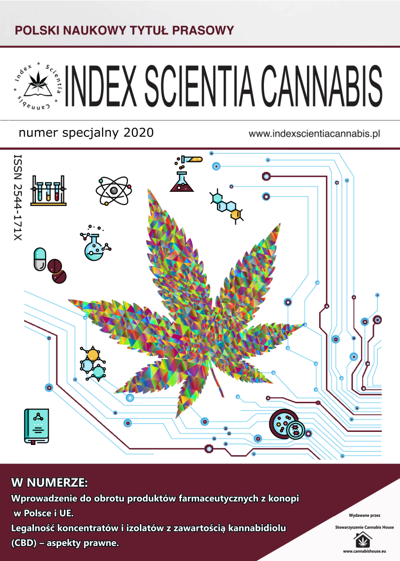 Okładka dla wydania specjalnego z 2020 r. magazynu Index Scientia Cannabis